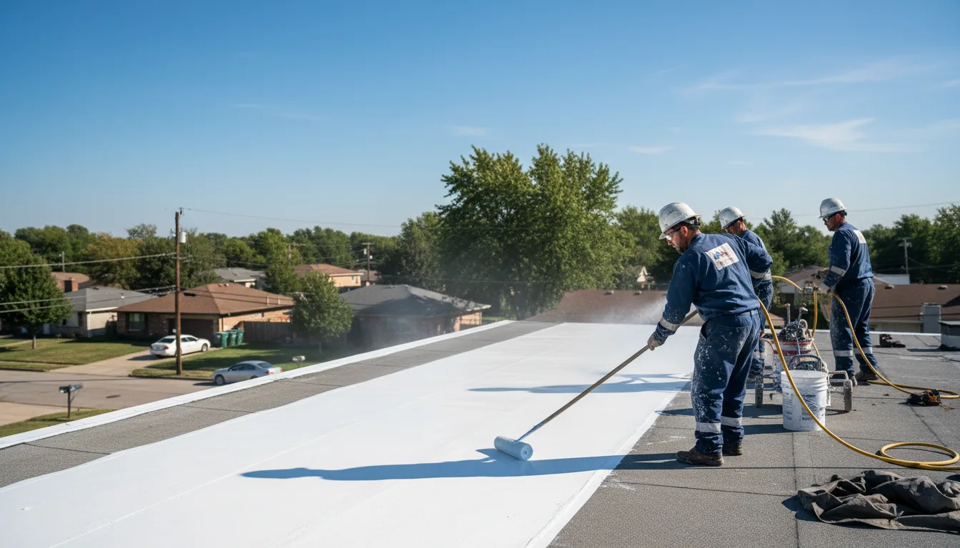 Commercial roof coating in Comfort, TX near me